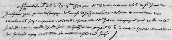 1580 Affranchissemenrt de Jean Compagnot de Minot