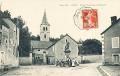 Diane chasseresse et le clocher de l'église