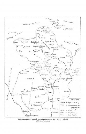 Bailliages du Duché de Bourgogne au xiv et xv ème siécles