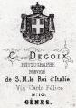 Celestino Degoix photographe breveté de S.M. le Roi