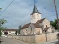 Eglise de Meulson et son cadran solaire de 1617, vue Annie Perrin